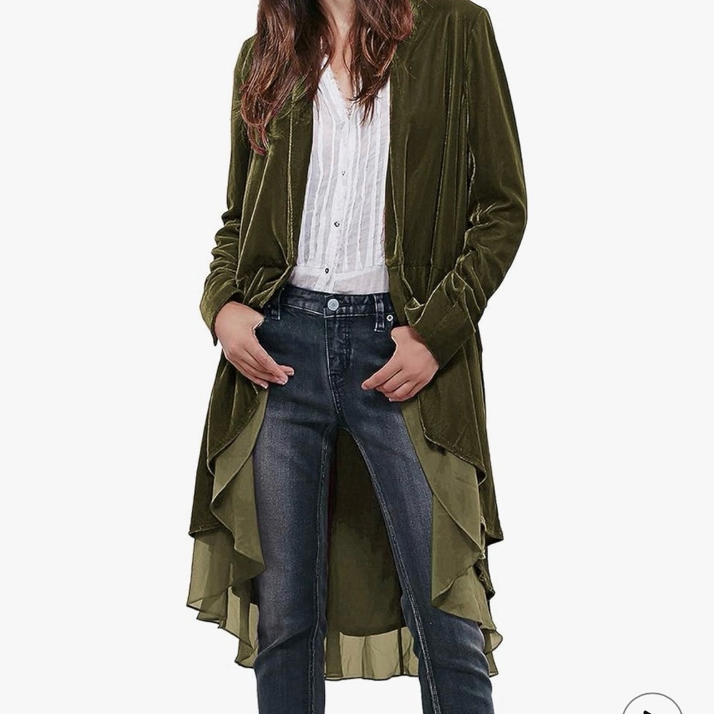 Olive Green Women's Long Jacket